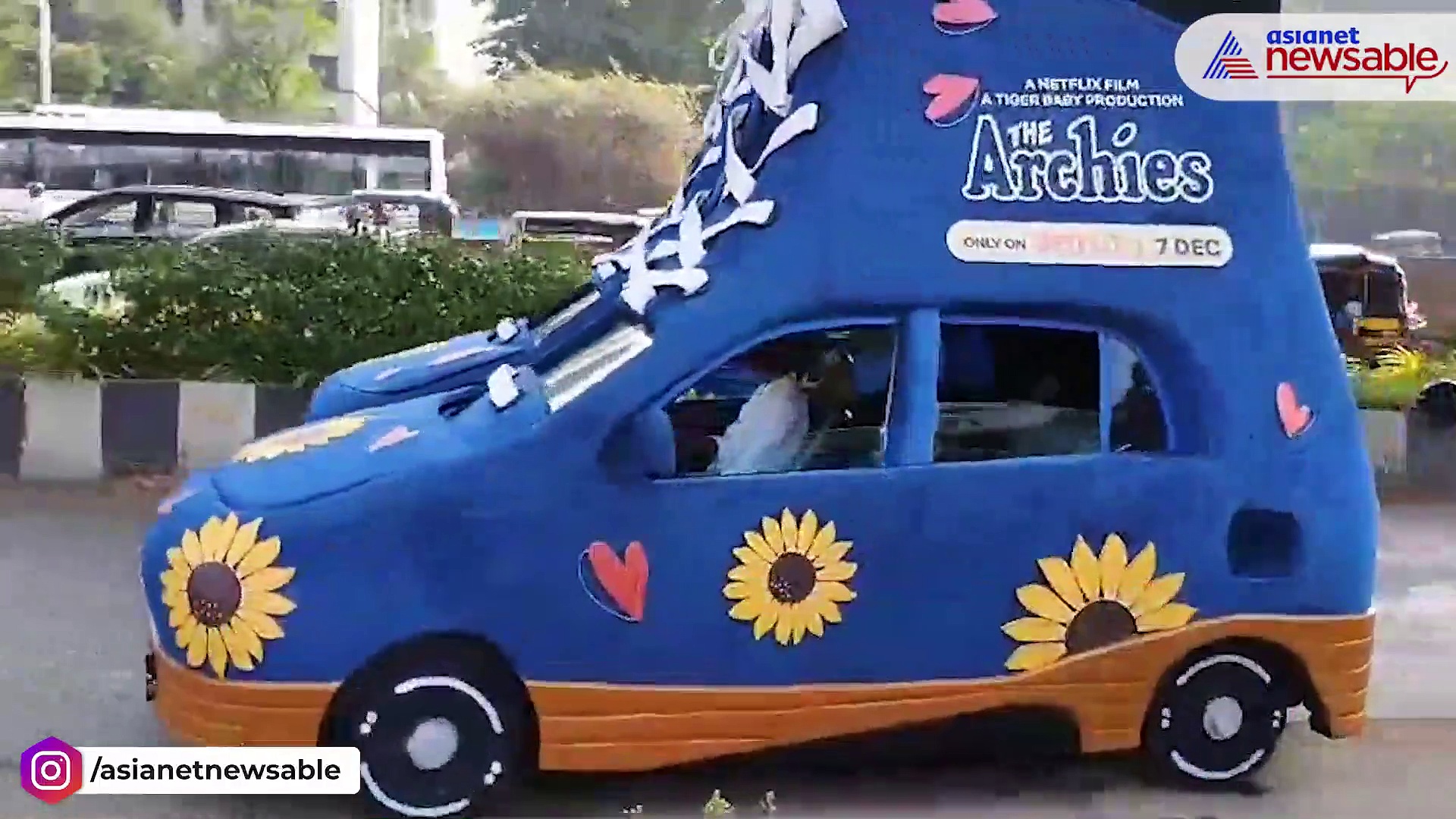 Watch: Mumbai transforms into 'The Archies' wonderland as cabs take film's decor