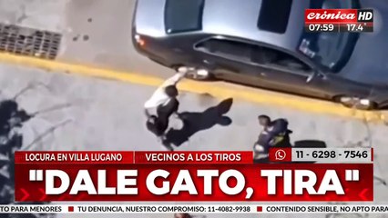 Tremendo video: discutió con su vecino, sacó el arma y le disparó