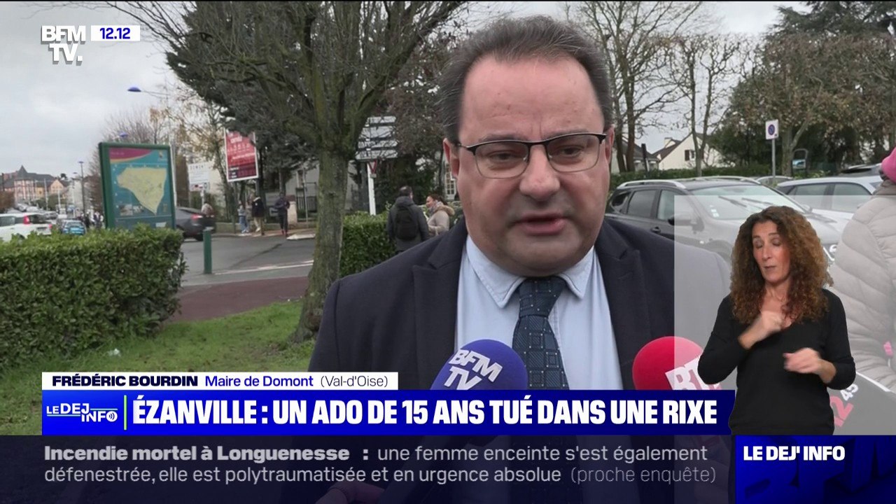 "J'ai peur que ça soit pour des histoires futiles": le maire de Domont, dans le Val-d'Oise, réagit à la mort d'un adolescent de 15 ans dans la commune voisine