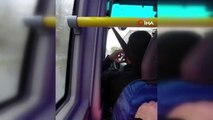 Başakşehir'de telefonla konuşan minibüs şoförü görüntülendi