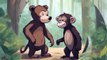 Animated A monkey and a bear Friendship _ Ak Bhalo or Bandar ki dosti ki khani