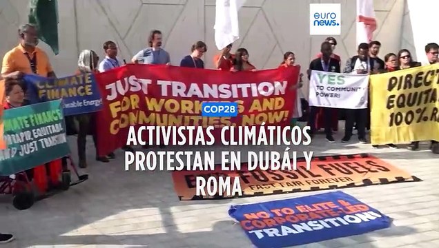 Activistas climáticos mantienen su presión en Dubái para acabar con los combustibles fósiles