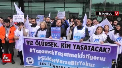Şişli’de hemşireye saldırı: Sağlık çalışanları eylem yaptı