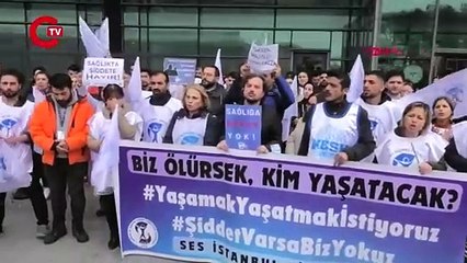 Şişli'de hemşireye saldırı Sağlık çalışanları eylem yaptı
