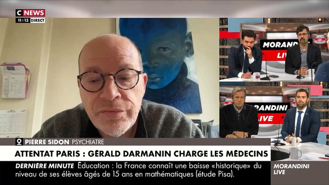 Attentat à Paris - Le coup de gueule du psychiatre Pierre Sidon dans Morandini Live : Qu'est-ce qu'on attend pour enfermer ces islamistes en liberté ? Qu'est-ce qu'on attend pour que le président dise 'nous sommes en guerre'? - Regardez