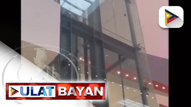 Isang parte ng elevator glass accessory sa loob ng isang mall sa Davao City, nabasag