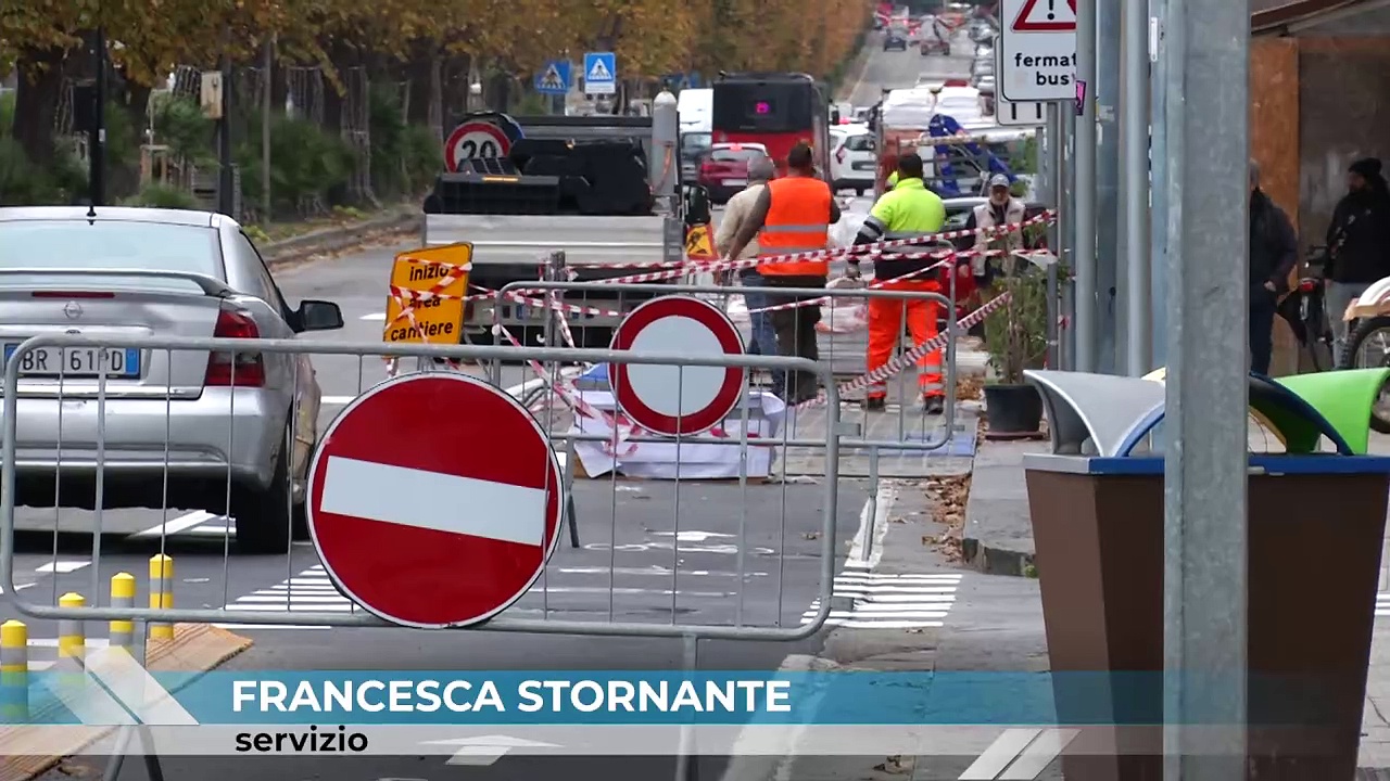 Video Cordoli e pista ciclabile, lavori e caos in centro cittá a Messina