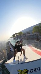 Wakeskating on Dubai Skyscraper's Infinity Pool, then BASE Jumping Over the Edge