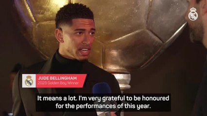Bellingham 'really grateful' to win Golden Boy award