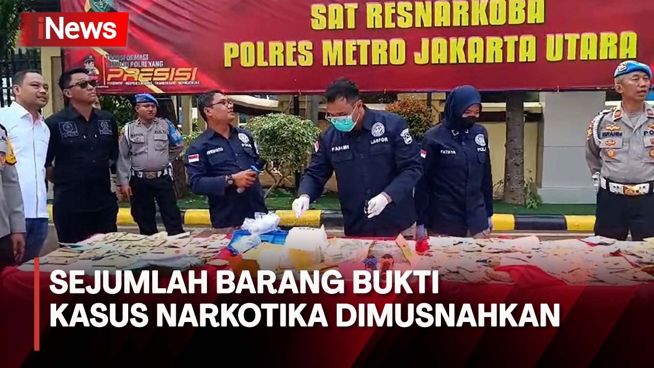 Kepolisian Musnahkan Sejumlah Barang Bukti Kasus Narkotika
