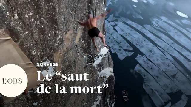 Un Norvégien plonge d'une falaise pour un record du saut de la mort