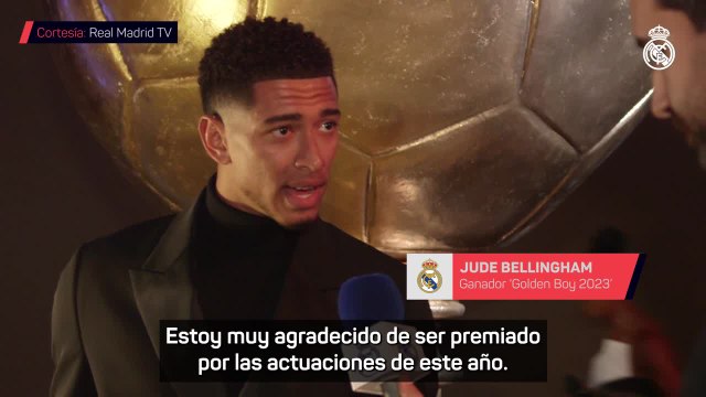 Bellingham, tras ganar el Golden Boy 2023: El apoyo en el Real Madrid ha sido inmenso