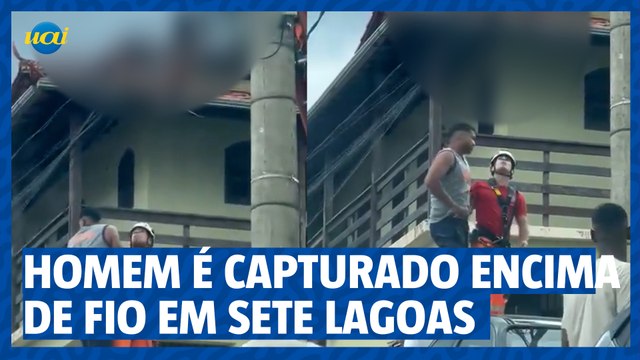 Homem é capturado encima de fio em Sete Lagoas