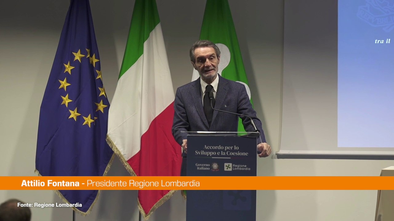 Fontana "Con il Governo accordo importante per la Lombardia"