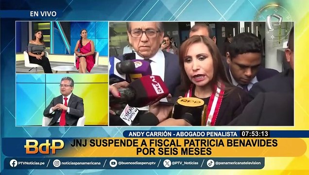 Andy Carrión sobre suspensión de Patricia Benavides: “Lo originó la JNJ por elegirla como fiscal”