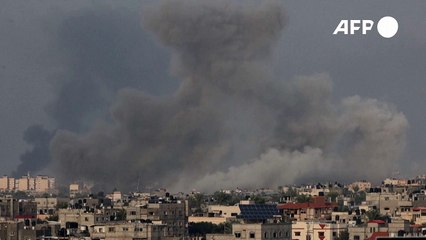 تصاعد أعمدة الدخان فوق مدينة رفح