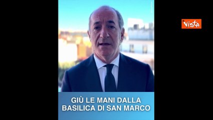 Ambientalisti imbrattano Basilica di San Marco a Venezia, Zaia: "Gesto assolutamente da condannare"