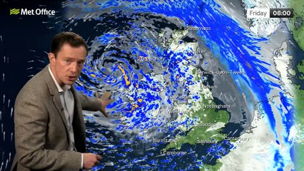 Met Office Morning Weather Forecast 08/12/23 - Mild, but wet and windy