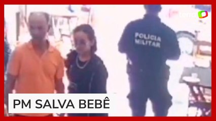 Policial Militar salva recém-nascido engasgado em lanchonete no DF