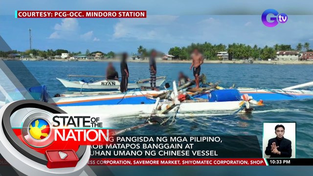 Bangkang pangisda ng mga Pilipino, tumaob matapos banggain at takbuhan umano ng Chinese vessel | SONA
