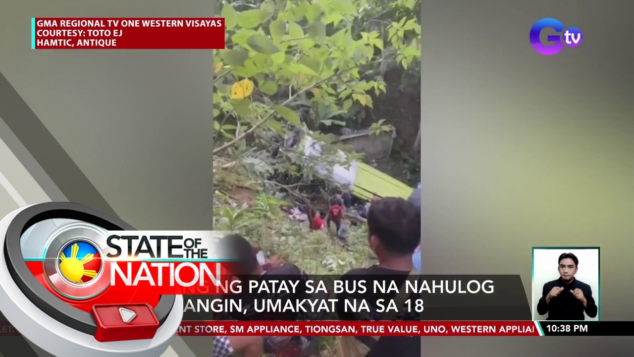 Bilang ng patay sa bus na nahulog sa bangin, umakyat na sa 18 | SONA