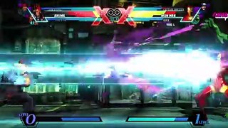 Cyber Akuma, Evil Ryu, Shin Akuma vs Captain America, Hulk, Ironman