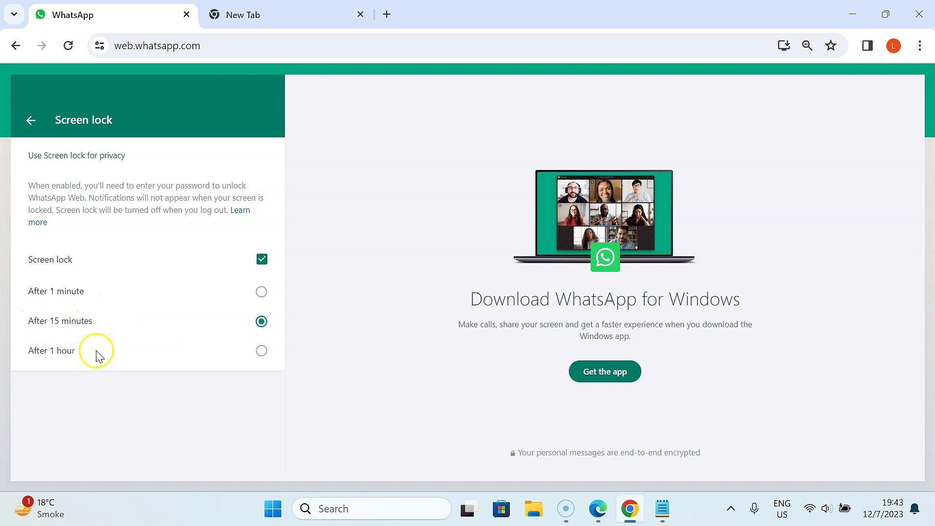 ⁣How to Enable Screen Lock in WhatsApp Web on Computer?