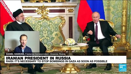 Putin hosts Iranian president Raisi for talks on trade, weapons