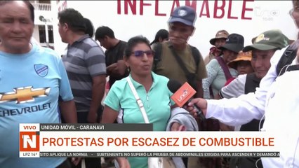 Protestas por escasez de combustible - Caranavi