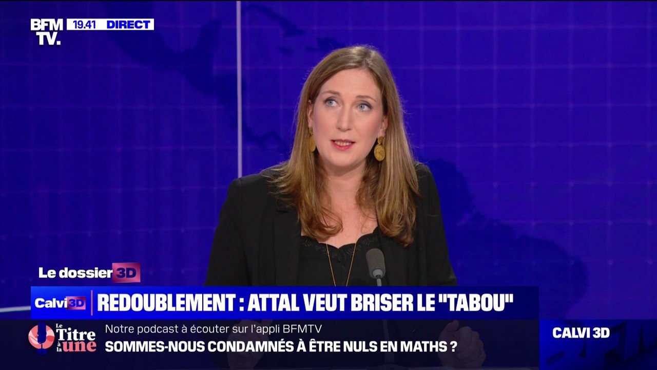 Redoublement: "C'est à nous de faire que cette étape fasse partie du parcours scolaire et ne soit pas un drame", pour Carole Grandjean (ministre déléguée chargée de l’Enseignement et de la Formation professionnels)