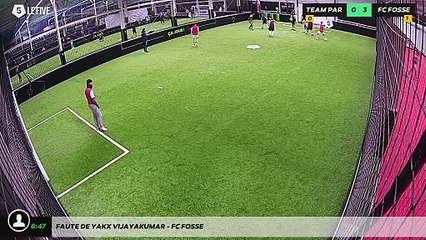 Faute de Yakx Vijayakumar - FC FOSSE
