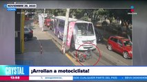 Camión de transporte público arrolla a motociclista