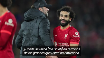Klopp: "No estoy seguro que alguna vez vuelva a entrenar a un jugador como Salah"