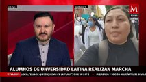 Marchan alumnos de la Universidad Latina en Celaya, exigen justicia por sus compañeros asesinados