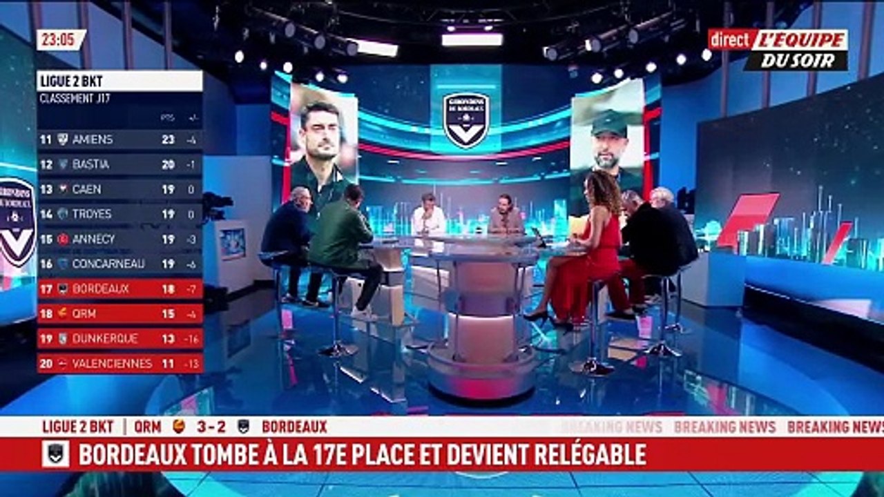 Bordeaux tombe à la 17e place et devient relégable - Foot - L2