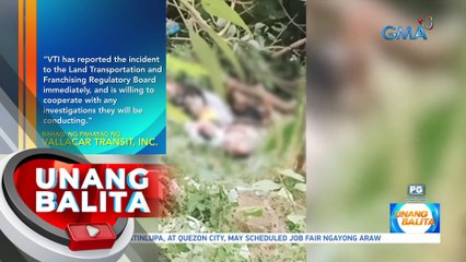 Nagpaabot ng pakikiramay ang kumpanya ng bus na nahulog sa bangin sa Hamtic, Antique | UB