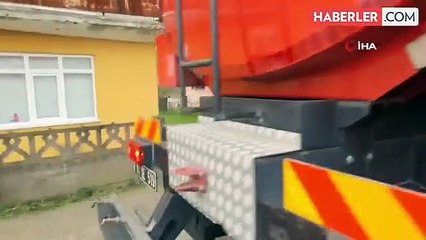 Prefabrik evde çıkan yangın güçlükle söndürüldü