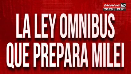 La ley omnibus que prepara Milei