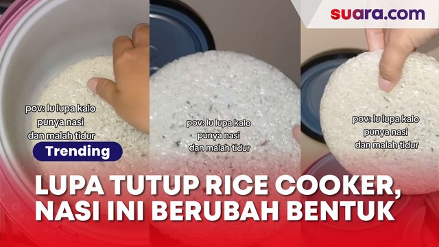 Apes! Lupa Tutup Rice Cooker, Nasi Warganet Ini Malah Berubah Bentuk Jadi Tak Terduga