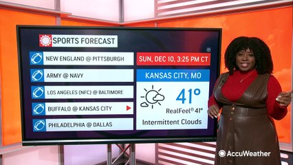 What does the weather have in store for December football matchups?