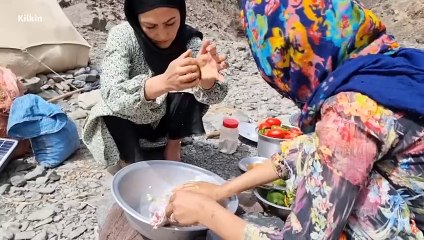 Today we cooked mutton leg in nomadic style