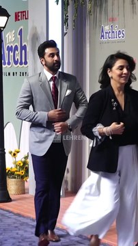 Animal Superstar Ranbir Kapoor Arrives With Mom Neetu Kapoor For The Archies Premiere