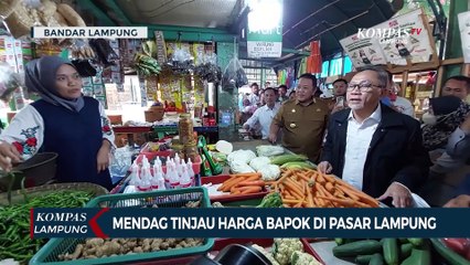 Mendag Tinjau Harga Bahan Pokok di Pasar Bandar Lampung