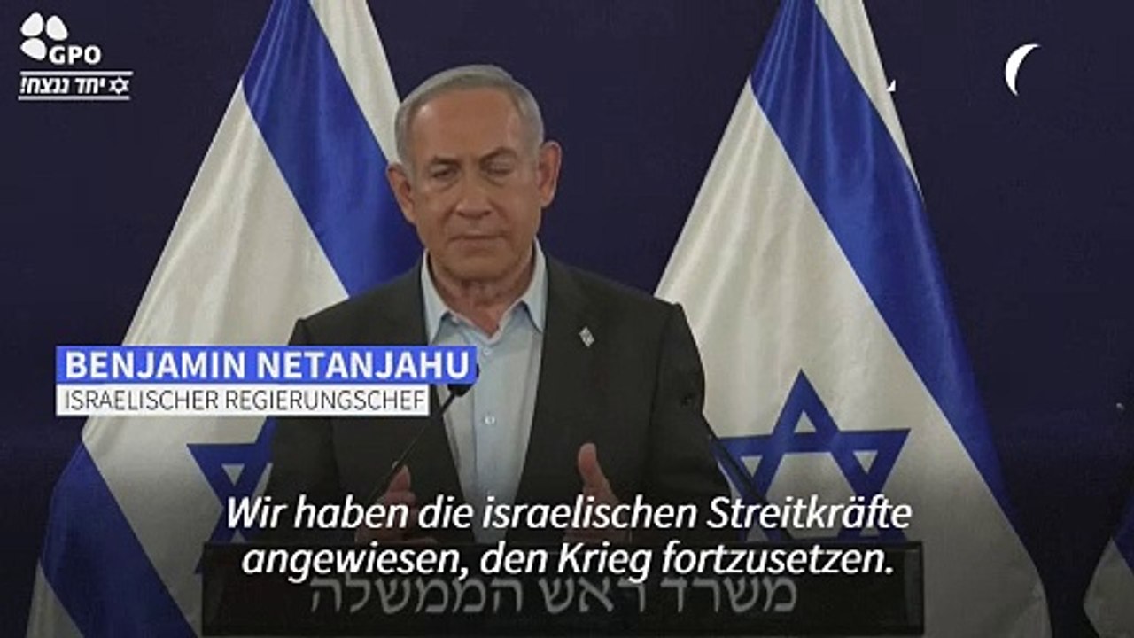 Netanjahu: 'Gaza muss entmilitarisiert werden'