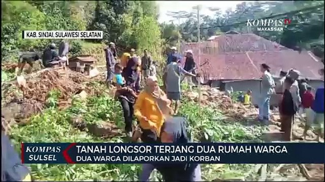 Tanah Longsor Terjang Rumah Warga, Dua Warga tertimbun