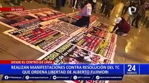 Centro de Lima: manifestantes rechazan resolución del TC que ordena libertad de Alberto Fujimori