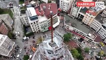 İstanbul'un sembol yapılarından Galata Kulesi alemsiz kaldı