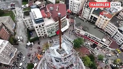 İstanbul'un sembol yapılarından Galata Kulesi alemsiz kaldı