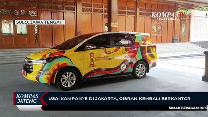Usai Kampanye di Jakarta, Gibran Kembali Berkantor di Balaikota Solo