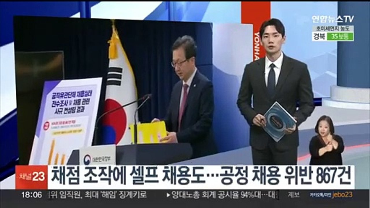 채점조작에 셀프채용도…공정채용 위반 867건 적발